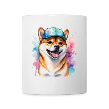 Shiba Inu Snapback Cap Chien Drôle Design Print - Mug blanc - blanc - Devant