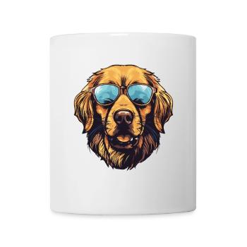 Golden Retriever Dog Cool Head Party - Mug - white - Front