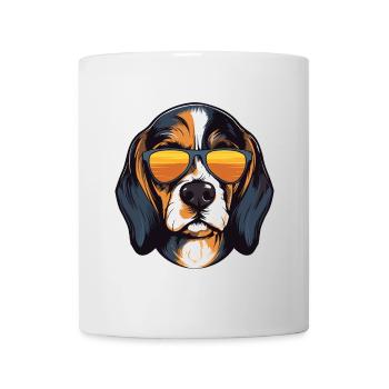 Beagle Dog Cool Head Party - Mug - white - Front