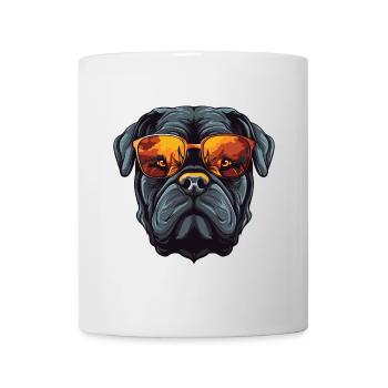 Mastiff Hund Cool Kopf Party - Tasse - Weiß - Vorne