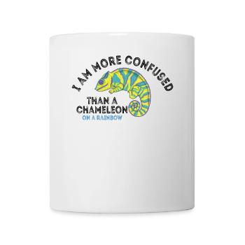 Ich Bin Verwirrter Als Ein Chamäleon - Tasse - Weiß - Vorne
