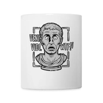 Clever Caricature Caesar Veni Vidi WTF Design - Mug - white - Front