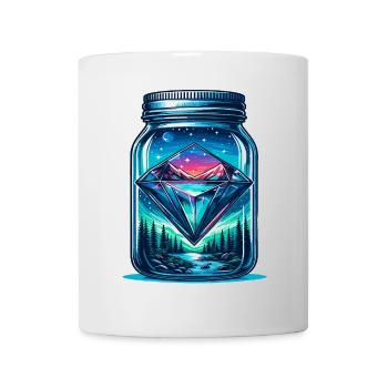 Diamond Nature Landscape in Mason Jar - Mug - white - Front