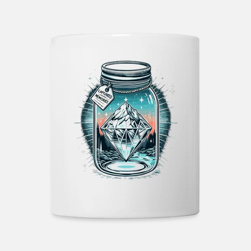 Diamant Eisberg im Einmachglas - Tasse - Weiß