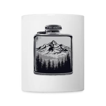 Nature Paysage Extérieur Montagne Paysage Hip Flask - Mug blanc - blanc - Devant