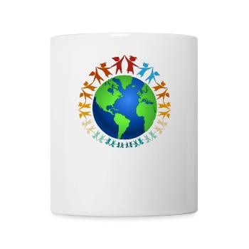 contre le racisme, contre la droite, contre les nazis, l’amour - Mug blanc - blanc - Devant
