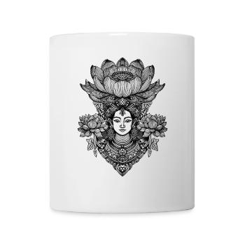 Lotusblume Frauenpower Shirt für Yoga-Fans - Tasse - Weiß - Vorne