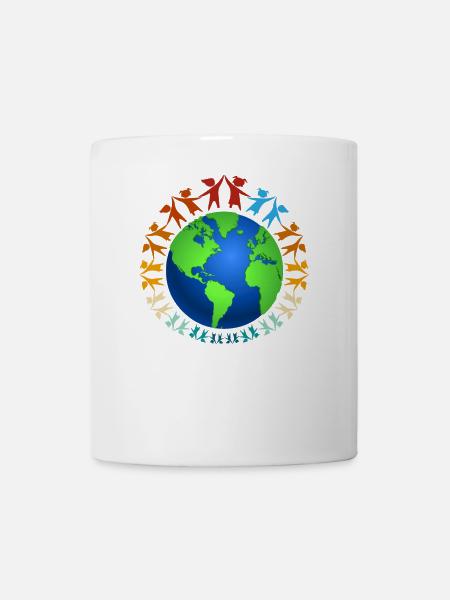 Nice « contre le racisme » Réfugiés Bienvenue - Mug blanc - blanc