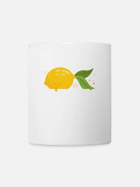 Squeeze The Day Zitrone - Tasse - Weiß