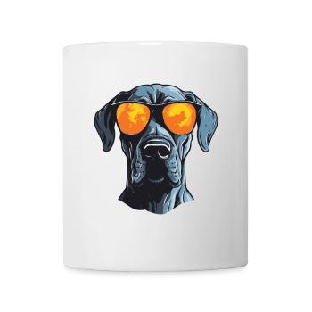 Great Dane Dog Cool Head Party - Mug - white - Front