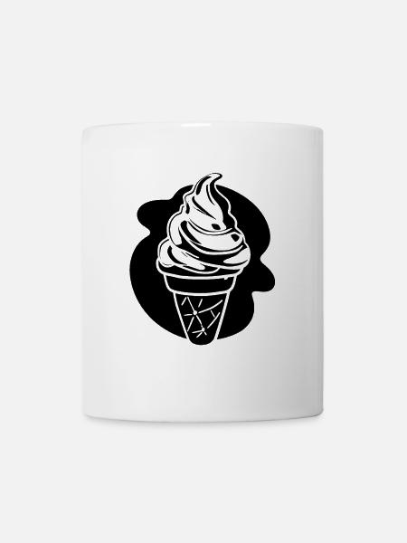 Eiscreme Skizze - Tasse - Weiß