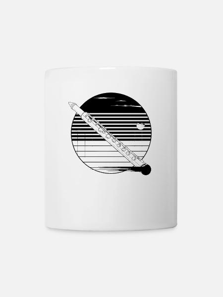 Flöte Skizze - Tasse - Weiß