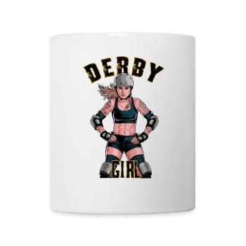Rollschuhe Roller Derby Rollschuhfahren - Tasse - Weiß - Vorne