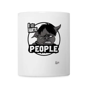 I hate people, sarcasm pig - Mug - white - Front