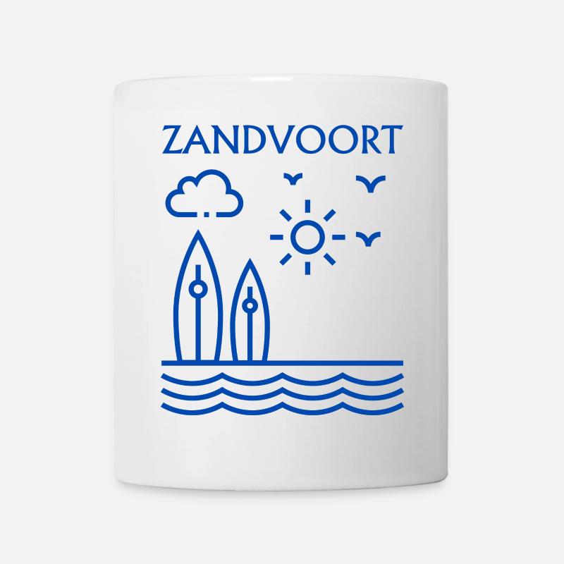 Zandvoort Coastal Surf Scene - Mug - white