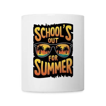 Sommerschule Sonnenuntergang Design - Tasse - Weiß - Vorne