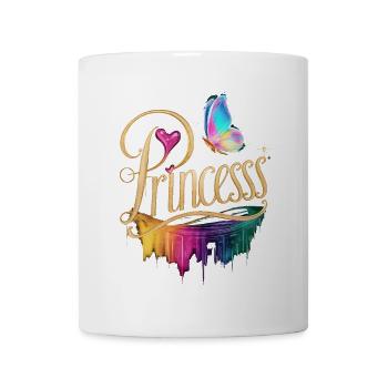 Princesse enchanteresse avec arc-en-ciel et papillon - Mug blanc - blanc - Devant