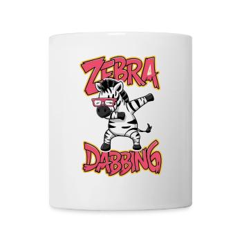 Tamponnage amical de zèbres avec des lunettes - Mug blanc - blanc - Devant