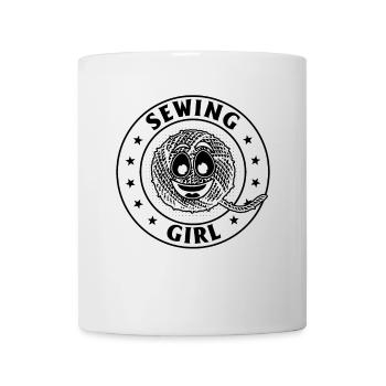 Couturière Fille Couture - Mug blanc - blanc - Devant