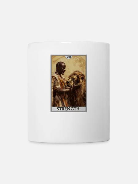 Tarotkarten Tarotkarte Strength Kraft - Tasse - Weiß