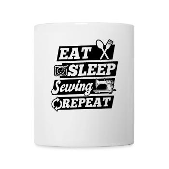 Eat Sleep Sewing Repeat - Sewing Lover Seamstress - Mug - white - Front