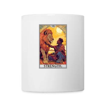 Tarotkarten Tarotkarte Strength Kraft - Tasse - Weiß - Vorne