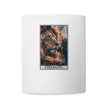 Tarotkarten Tarotkarte Strength Kraft - Tasse - Weiß - Vorne
