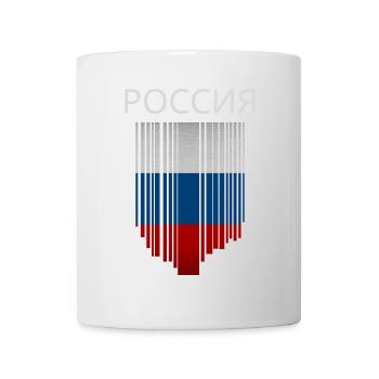 Flagge Russlands, russischer Stolz - Tasse - Weiß - Vorne