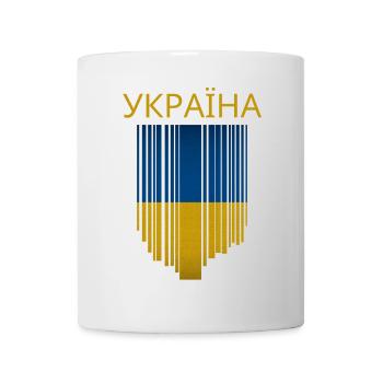 Ukrainische Flagge, Ukrainischer Stolz - Tasse - Weiß - Vorne