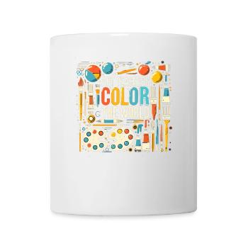 Kunstlehrer färben die Welt - Tasse - Weiß - Vorne