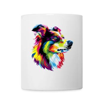 Australian Shepherd Bright Colors Pop Art Aussie - Mug - white - Front