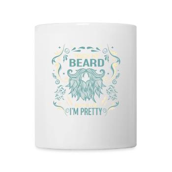 Citation de barbe, Touche ma barbe et dis-moi que je suis jolie - Mug blanc - blanc - Devant