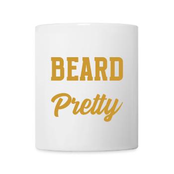 Citation de barbe, Touche ma barbe et dis-moi que je suis jolie - Mug blanc - blanc - Devant