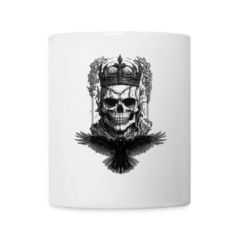 Skull Halloween Raven King - Mug - white - Front
