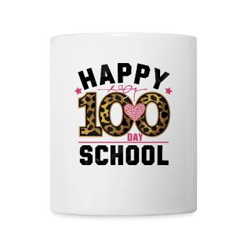 Happy One Hundred Day School für eine Lehrer und - Tasse - Weiß - Vorne