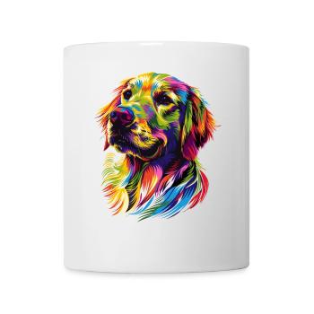 Golden Retriever Chien Couleurs Colorées Pop Art Chiens - Mug blanc - blanc - Devant
