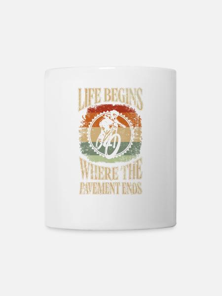 MTB Mountainbiker Vintage MTB Fahrrad Mountainbike - Tasse - Weiß