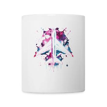 Flugzeug Steampunk - Tasse - Weiß - Vorne