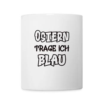 Easter I wear blue saying play of colors color - Mug - white - Front