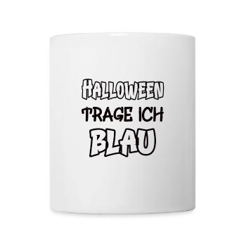 Halloween je porte bleu dire jeu de couleurs couleur - Mug blanc - blanc - Devant
