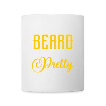 Citation de barbe, Touche ma barbe et dis-moi que je suis jolie - Mug blanc - blanc - Devant