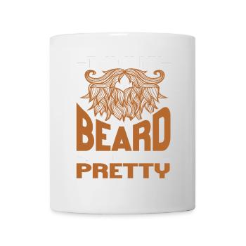 Citation de barbe, Touche ma barbe et dis-moi que je suis jolie - Mug blanc - blanc - Devant