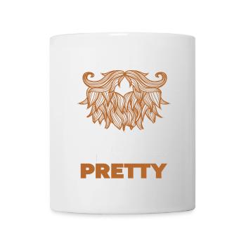 Citation de barbe, Touche ma barbe et dis-moi que je suis jolie - Mug blanc - blanc - Devant