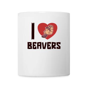 I love Beavers Eurasian Castor Canadensis Beaver - Mug - white - Front