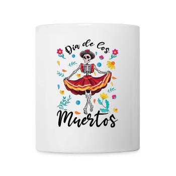 Dia De Los Muertos Halloween Floral - Mug - white - Front
