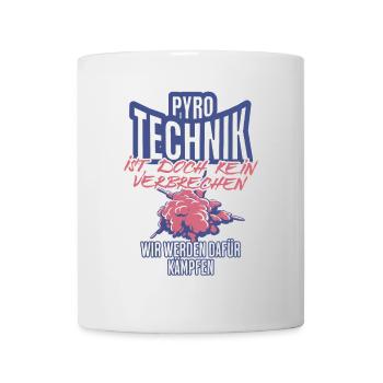 Pyrotechnik ist doch kein Verbrechen - Meme Spruch - Tasse - Weiß - Vorne