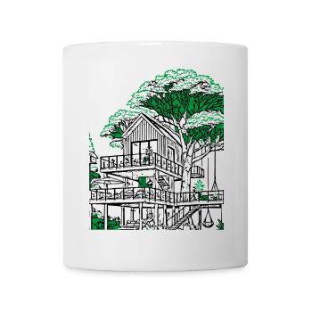 Cabane dans les arbres - Mug blanc - blanc - Devant