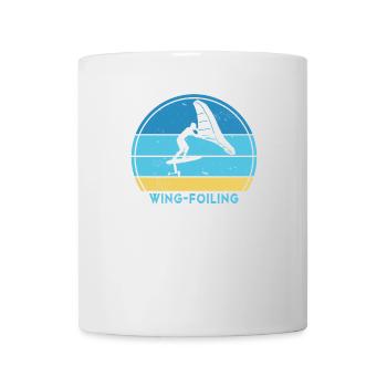 Wingfoil-Surfer Hydrofoil Kitefoil Wingsurf - Tasse - Weiß - Vorne