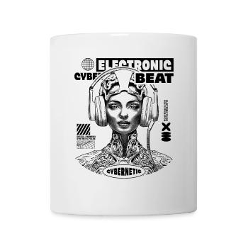 Cyber Beats shirt with futuristic design - Mug - white - Front