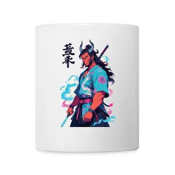 Samouraï Oni Yokai Esthétique Style Vaporwave - Mug blanc - blanc - Devant